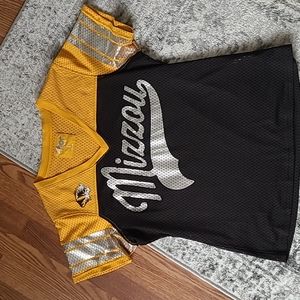 Mizzou Women's Short Sleeve Jersey style Top. Size L